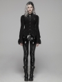 Black Vintage Gothic Velvet Long Sleeve Shirt for Women