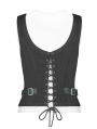 Green Gothic Steampunk Jacquard Corset Top for Women