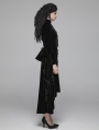Black Vintage Gothic Lace Velvet Short Coat for Women