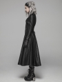 Black Gothic Dark Punk Long Coat for Women