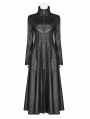 Black Gothic Dark Punk Long Coat for Women