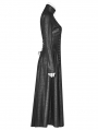 Black Gothic Dark Punk Long Coat for Women