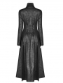 Black Gothic Dark Punk Long Coat for Women