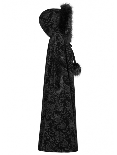Black Gothic Gorgeous Winter Warm Cloak for Women - Devilnight.co.uk