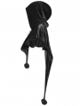 Black Gothic Lolita Velvet Short Hooded Cape for Women