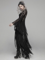 Black Gothic Punk Long Asymmetric Lace Dress