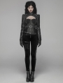 Black Gothic Steampunk Rivet Short Jacket for Women
