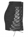 Black Gothic Punk Metal Mini Skirt for Women