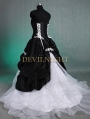 Black and White Romantic Gothic Wedding Dress