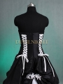Black and White Romantic Gothic Wedding Dress