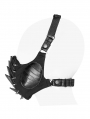 Black Gothic Punk Dark Rivet Mask for Women