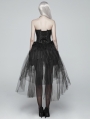 Black Gothic Tulle High-Low Skirt 