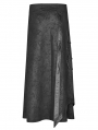 Black Retro Gothic Floral Long Overskirt for Men