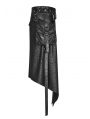 Black Gothic Punk Metal Pocket Men's Half Skirt