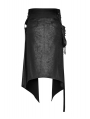 Black Gothic Punk Metal Pocket Men's Half Skirt