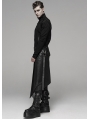 Black Gothic Punk Metal Pocket Men's Half Skirt