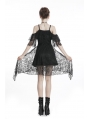 Black Elegant Gothic Lace Off-the-Shoulder Short Dress