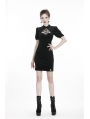 Black Vintage Gothic Velvet Slim Mini Dress