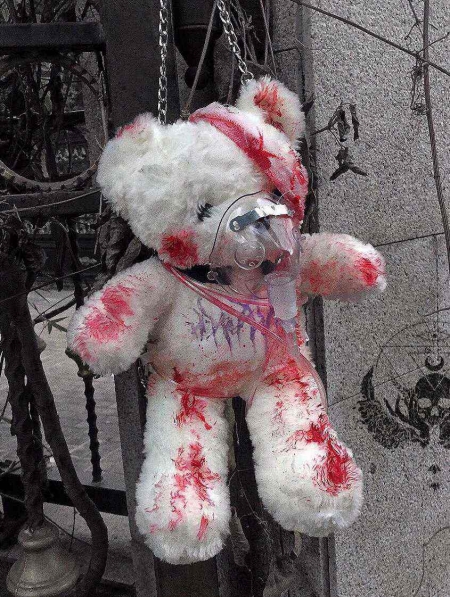 bloody teddy bear