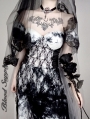 Black and White Gothic Lace Halloween Style Dress