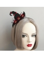 Black and Red Gothic Halloween Witch Headband