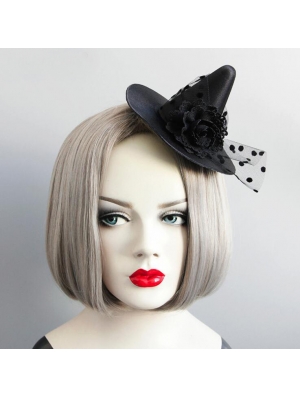 Black Gothic Halloween Witch Hat Headdress