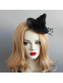 Black Gothic Halloween Witch Hat Headdress