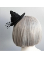 Black Gothic Halloween Witch Hat Headdress