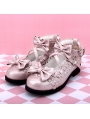 Black/Pink/Red/Brown Sweet Lolita Bow Shoes