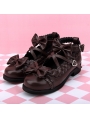 Black/Pink/Red/Brown Sweet Lolita Bow Shoes