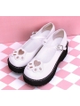 Black/White/Red Sweet Lolita Cat Paws Pattern Shoes