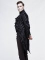 Black Vintage Gothic Double Breasted Tail Coat for Men