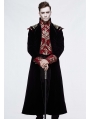 Black Vintage Gothic Victorian Masquerade Long Tail Coat for Men