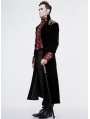 Black Vintage Gothic Victorian Masquerade Long Tail Coat for Men