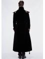 Black Vintage Gothic Victorian Masquerade Long Tail Coat for Men