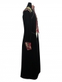 Black Vintage Gothic Victorian Masquerade Long Tail Coat for Men