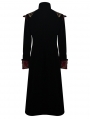 Black Vintage Gothic Victorian Masquerade Long Tail Coat for Men