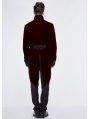 Red Vintage Gothic Masquerade Party Tail Coat for Men