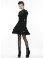 Black Gothic Lolita Long Sleeve Velvet Short Dress