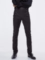 Black Vintage Gothic High Waist Party Long Trousers for Men