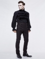 Black Vintage Gothic High Waist Party Long Trousers for Men