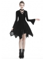Black Fashion Gothic Punk Velvet Causal Irregular Dress