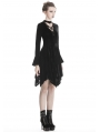 Black Fashion Gothic Punk Velvet Causal Irregular Dress