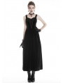 Black Vintage Gothic Velvet Maxi Prom Party Dress