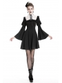Black and White Gothic Lolita Chiffon Short Dress