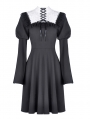 Black and White Gothic Lolita Chiffon Short Dress
