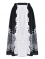 Black and White Gothic Lolita Mid-Length Skirt