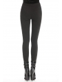 Black Gothic Flower Lace Tight Long Trousers for Women