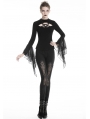 Black Gothic Hollow-Out Lace Legging for Women