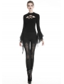 Black Gothic Hollow-Out Lace Legging for Women